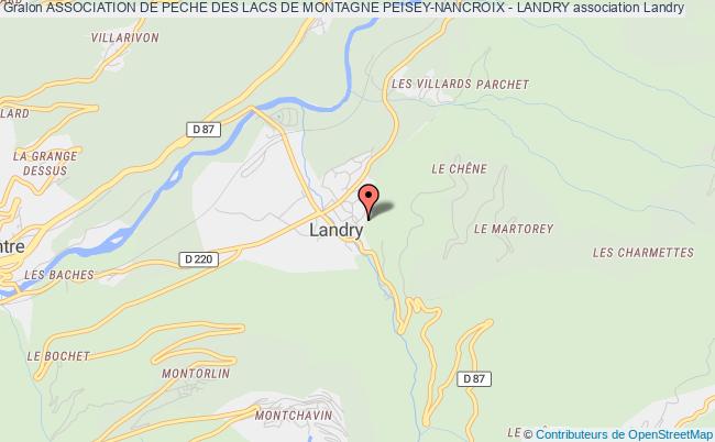 plan association Association De Peche Des Lacs De Montagne Peisey-nancroix - Landry Landry