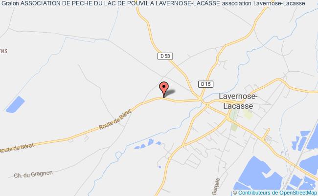 plan association Association De Peche Du Lac De Pouvil A Lavernose-lacasse Lavernose-Lacasse