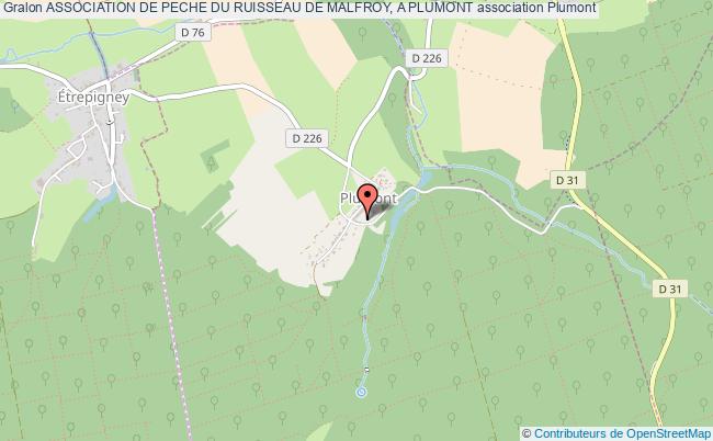 plan association Association De Peche Du Ruisseau De Malfroy, A Plumont Plumont