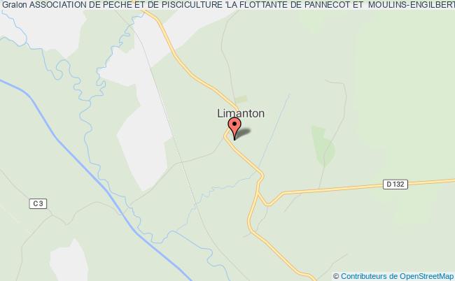 plan association Association De Peche Et De Pisciculture 'la Flottante De Pannecot Et  Moulins-engilbert Limanton