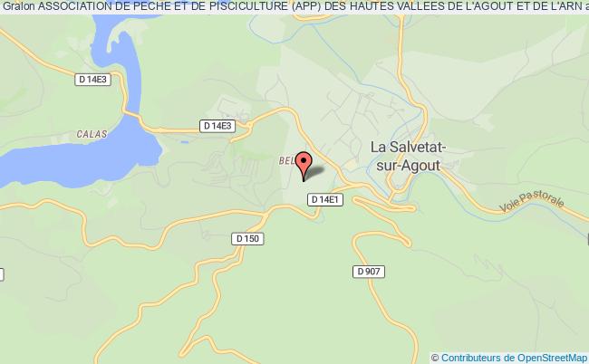 plan association Association De Peche Et De Pisciculture (app) Des Hautes Vallees De L'agout Et De L'arn La    Salvetat-sur-Agout