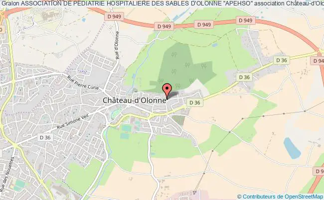 plan association Association De Pediatrie Hospitaliere Des Sables D'olonne "apehso" Château-d'Olonne