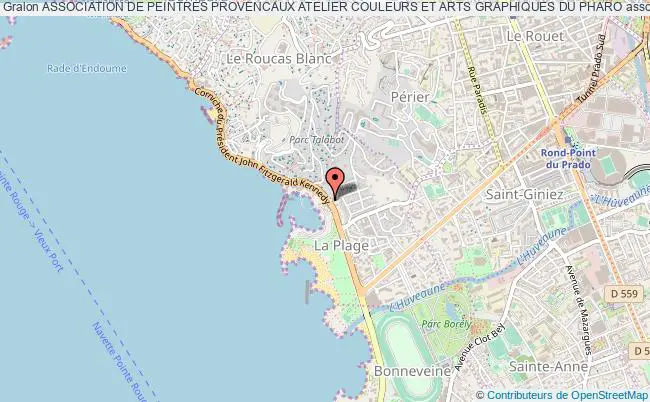 plan association Association De Peintres Provencaux Atelier Couleurs Et Arts Graphiques Du Pharo Marseille