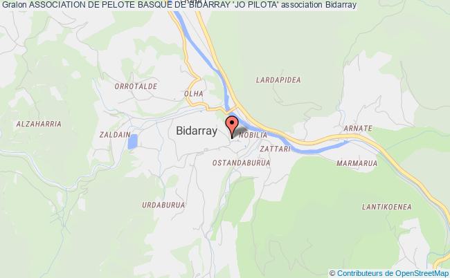 plan association Association De Pelote Basque De Bidarray 'jo Pilota' Bidarray