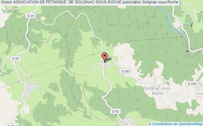 ASSOCIATION DE PÉTANQUE  DE SOLIGNAC-SOUS-ROCHE
