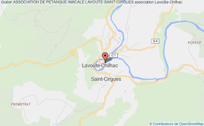 plan association Association De Petanque Amicale Lavoute-saint-cirgues Lavoûte-Chilhac