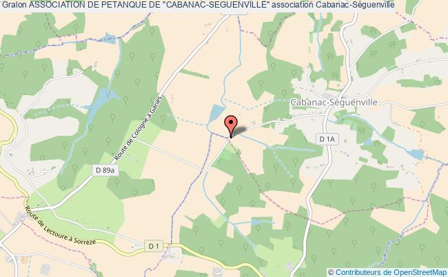 plan association Association De Petanque De "cabanac-seguenville" Cabanac-Séguenville