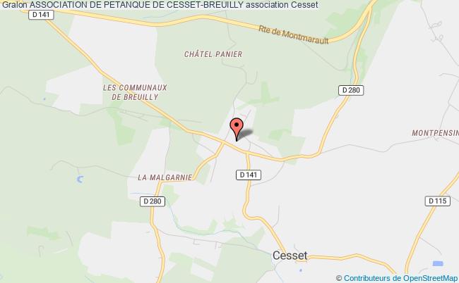 plan association Association De Petanque De Cesset-breuilly Cesset