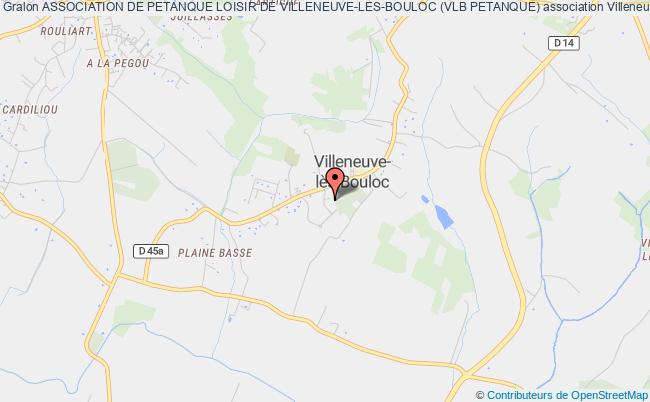 ASSOCIATION DE PETANQUE LOISIR DE VILLENEUVE-LES-BOULOC (VLB PETANQUE)