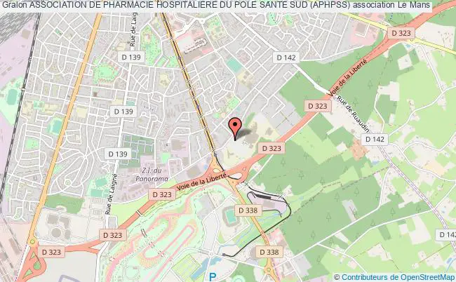 plan association Association De Pharmacie Hospitaliere Du Pole Sante Sud (aphpss) Le    Mans