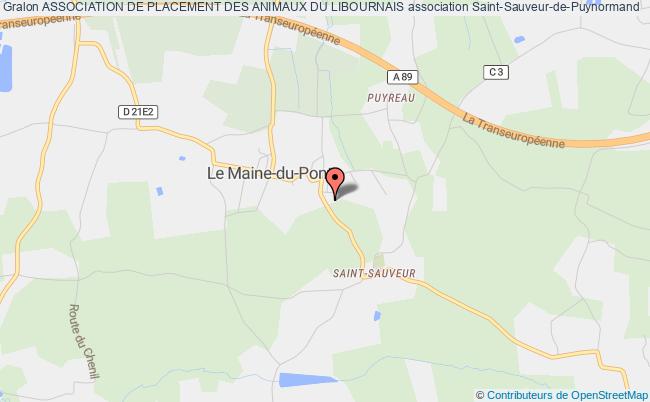 plan association Association De Placement Des Animaux Du Libournais Saint-Sauveur-de-Puynormand