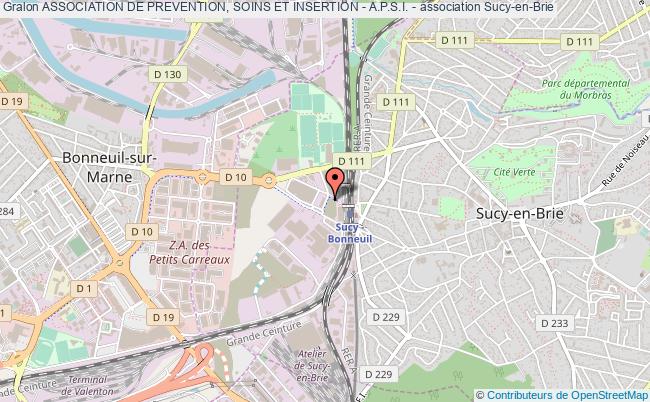 plan association Association De Prevention, Soins Et Insertion - A.p.s.i. - Sucy-en-Brie