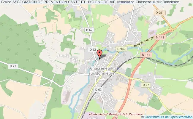 plan association Association De Prevention Sante Et HygiÈne De Vie Chasseneuil-sur-Bonnieure