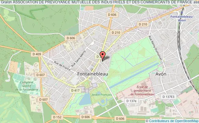 plan association Association De Prevoyance Mutuelle Des Industriels Et Des Commercants De France Fontainebleau
