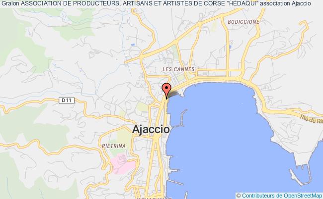 plan association Association De Producteurs, Artisans Et Artistes De Corse "hÈdaqui" AJACCIO