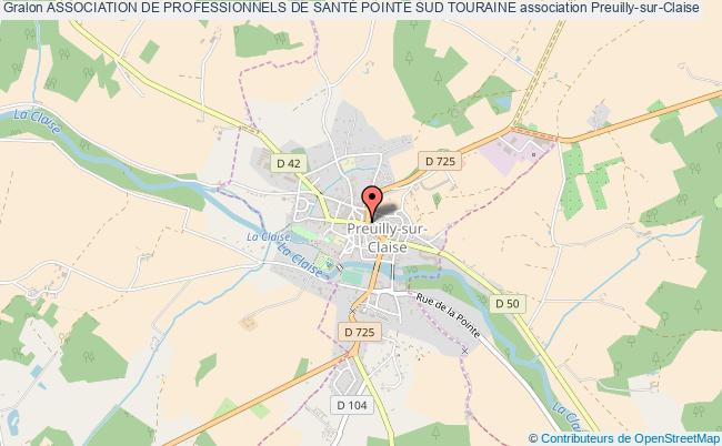 plan association Association De Professionnels De SantÉ Pointe Sud Touraine Preuilly-sur-Claise
