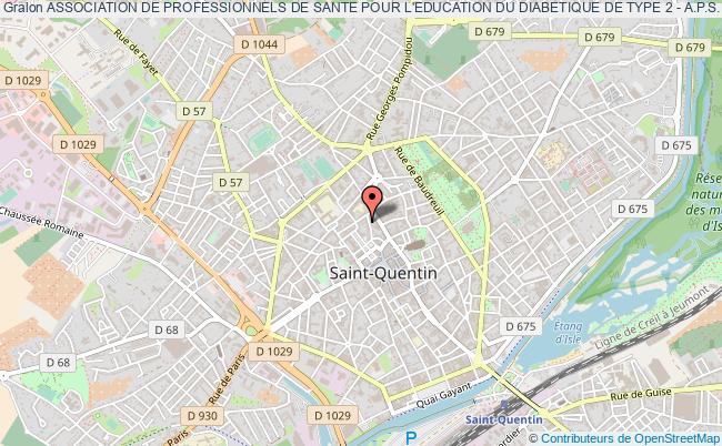 plan association Association De Professionnels De Sante Pour L'education Du Diabetique De Type 2 - A.p.s.e.d. Saint-Quentin
