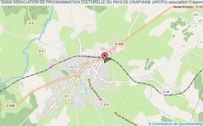 plan association Association De Programmation Culturelle Du Pays De Craponne (apcpc) Craponne-sur-Arzon