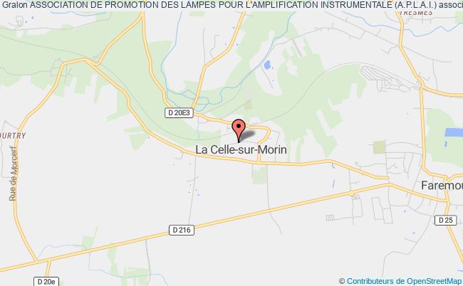 plan association Association De Promotion Des Lampes Pour L'amplification Instrumentale (a.p.l.a.i.) Celle-sur-Morin