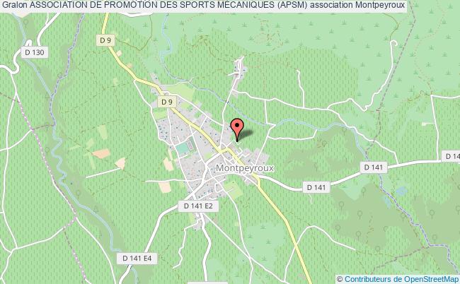 plan association Association De Promotion Des Sports MÉcaniques (apsm) Montpeyroux