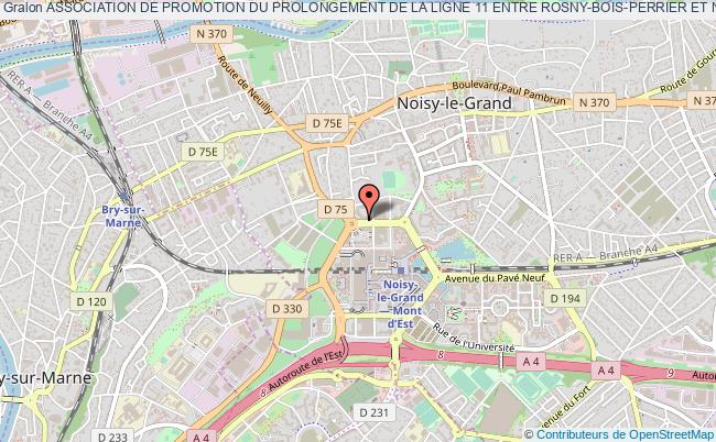 ASSOCIATION DE PROMOTION DU PROLONGEMENT DE LA LIGNE 11 ENTRE ROSNY-BOIS-PERRIER ET NOISY-CHAMPS