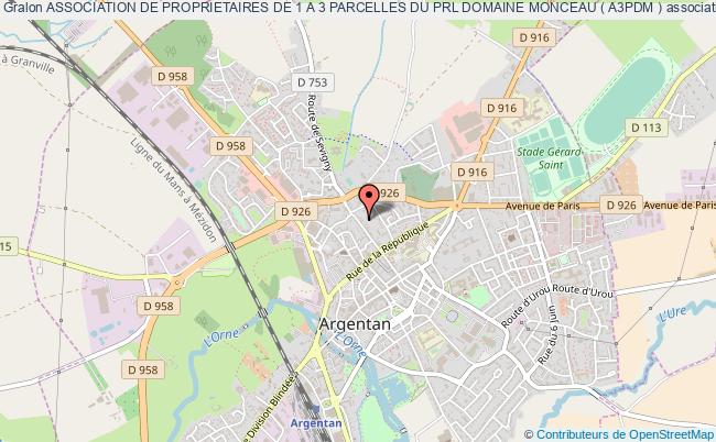 ASSOCIATION DE PROPRIETAIRES DE 1 A 3 PARCELLES DU PRL DOMAINE MONCEAU ( A3PDM )