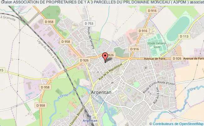 plan association Association De Proprietaires De 1 A 3 Parcelles Du Prl Domaine Monceau ( A3pdm ) Argentan