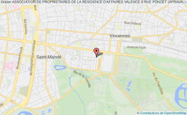 plan association Association De Proprietaires De La Residence D'affaires Valence 6 Rue Poncet (apraval) Vincennes
