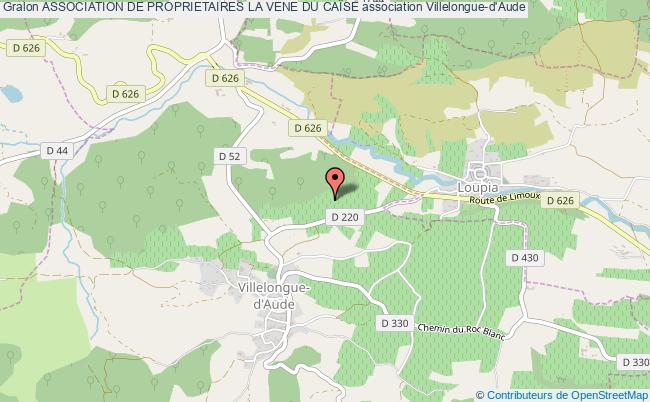 plan association Association De Proprietaires La Vene Du CaÏse Villelongue-d'Aude