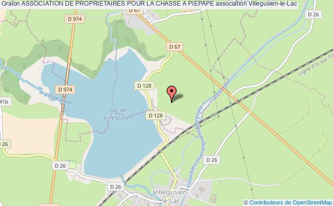 plan association Association De Proprietaires Pour La Chasse A Piepape Villegusien-le-Lac