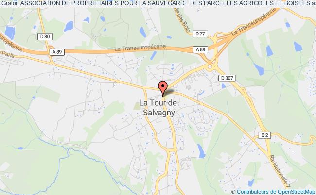 plan association Association De PropriÉtaires Pour La Sauvegarde Des Parcelles Agricoles Et BoisÉes La Tour-de-Salvagny