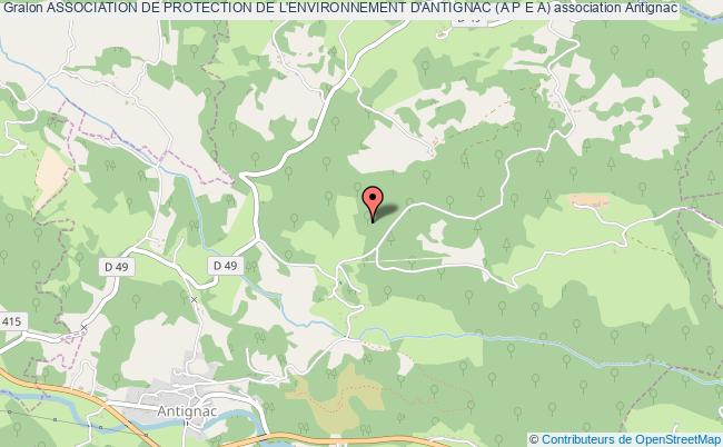plan association Association De Protection De L'environnement D'antignac (a P E A) Antignac