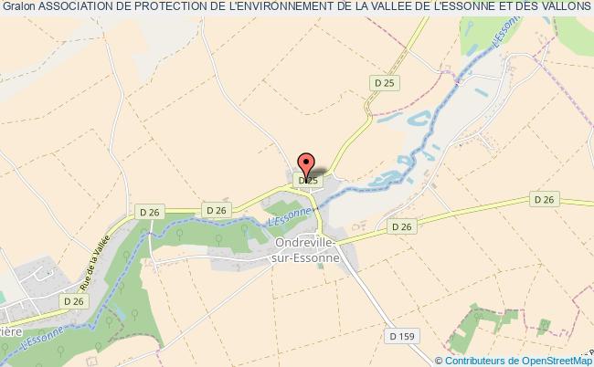 plan association Association De Protection De L'environnement De La Vallee De L'essonne Et Des Vallons Voisins Aulnay-la-Rivière
