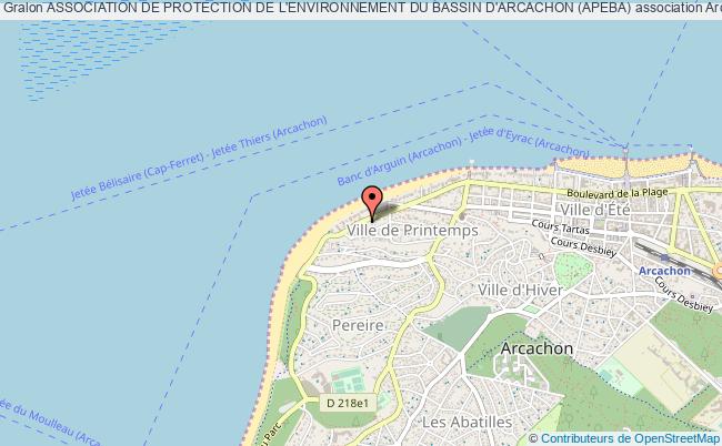 plan association Association De Protection De L'environnement Du Bassin D'arcachon (apeba) Arcachon