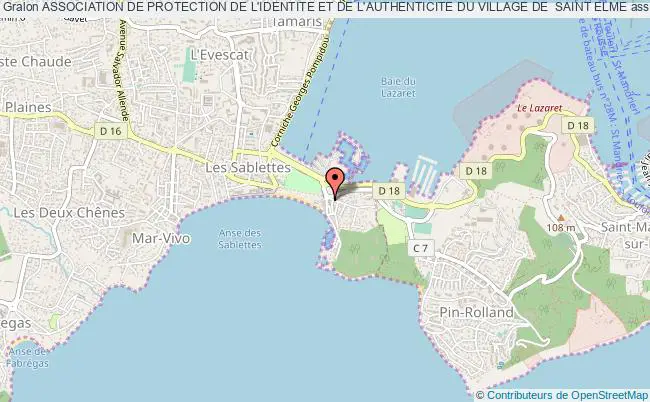 plan association Association De Protection De L'identite Et De L'authenticite Du Village De  Saint Elme La    Seyne-sur-Mer