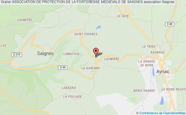 plan association Association De Protection De La Forteresse MÉdiÉvale De Saignes Saignes