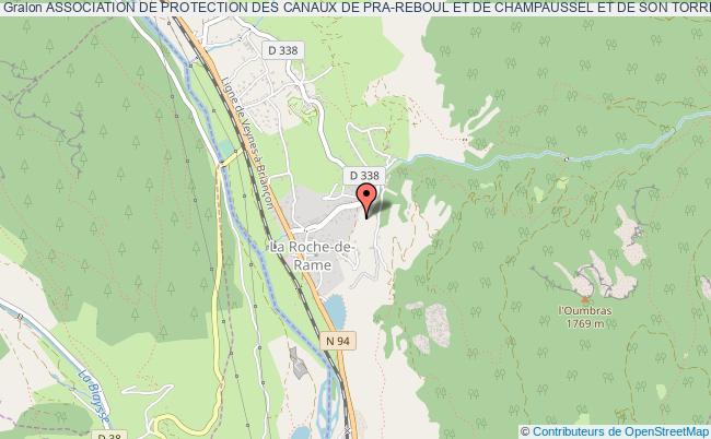 ASSOCIATION DE PROTECTION DES CANAUX DE PRA-REBOUL ET DE CHAMPAUSSEL ET DE SON TORRENT