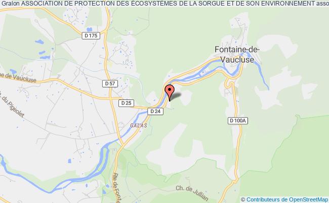 plan association Association De Protection Des ÉcosystÈmes De La Sorgue Et De Son Environnement Fontaine-de-Vaucluse