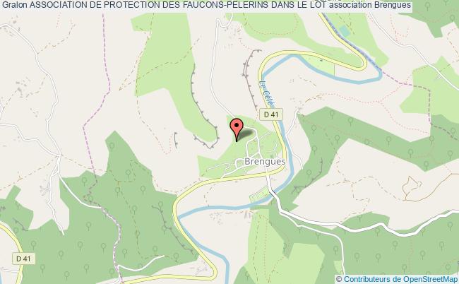 plan association Association De Protection Des Faucons-pelerins Dans Le Lot Brengues