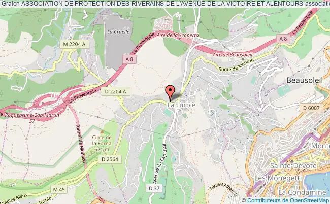 plan association Association De Protection Des Riverains De L'avenue De La Victoire Et Alentours La    Turbie