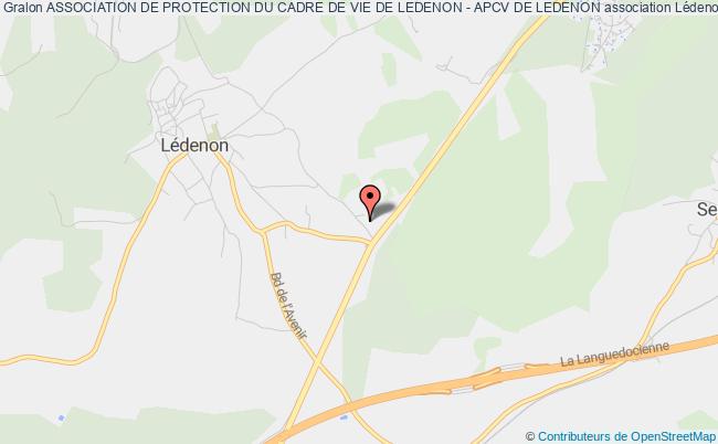 plan association Association De Protection Du Cadre De Vie De Ledenon - Apcv De Ledenon Lédenon