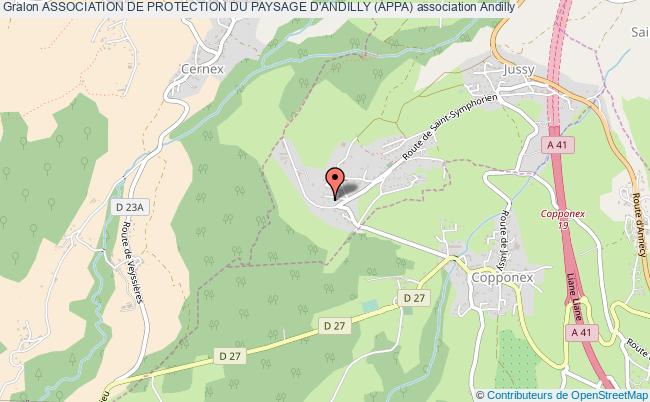 plan association Association De Protection Du Paysage D'andilly (appa) Andilly