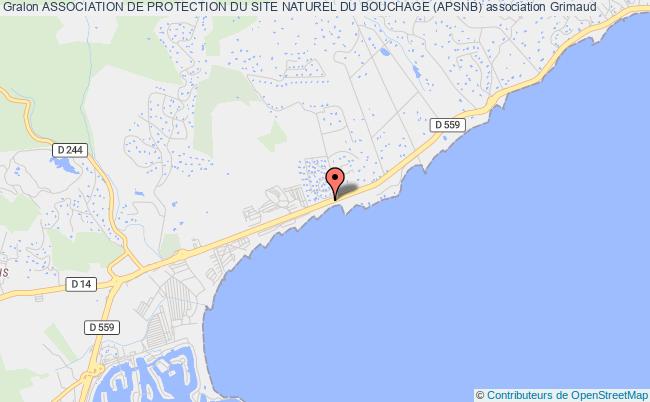plan association Association De Protection Du Site Naturel Du Bouchage (apsnb) Grimaud