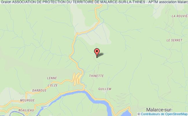 ASSOCIATION DE PROTECTION DU TERRITOIRE DE MALARCE-SUR-LA-THINES - APTM