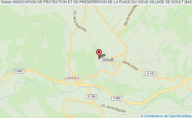 plan association Association De Protection Et De PrÉservation De La Place Du Vieux Village De Goult (84220) Goult