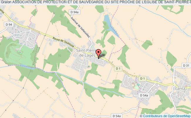 ASSOCIATION DE PROTECTION ET DE SAUVEGARDE DU SITE PROCHE DE L'EGLISE DE SAINT-PIERRE-DE-LAGES