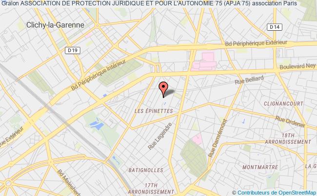 plan association Association De Protection Juridique Et Pour L'autonomie 75 (apja 75) Paris