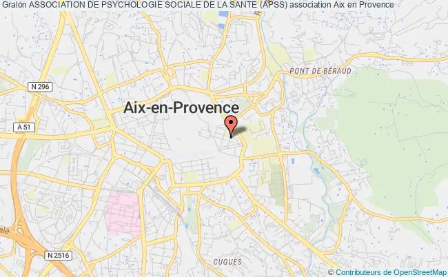 plan association Association De Psychologie Sociale De La Sante (apss) Aix-en-Provence
