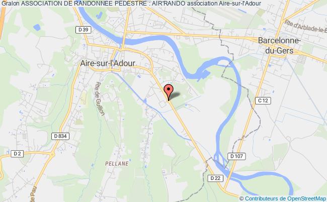 plan association Association De Randonnee Pedestre : Air'rando Aire-sur-l'Adour