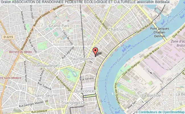 plan association Association De Randonnee Pedestre Ecologique Et Culturelle Bordeaux
